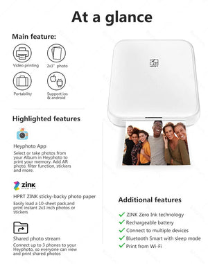 MT53 Portable Color Photo Wifi Printer