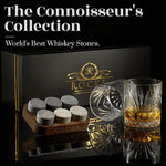 The Connoisseur's Set - Whiskey Stones & Palm Glass Edition